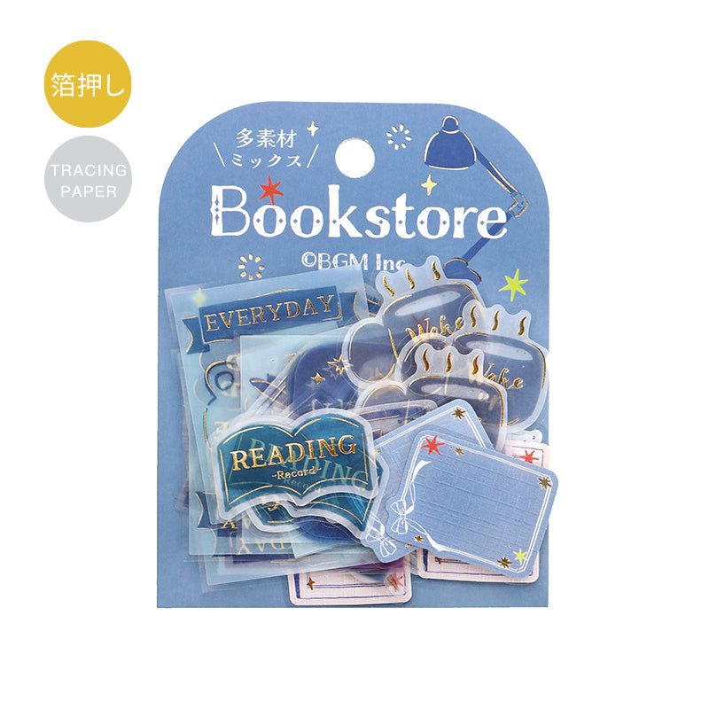 BGM Tracing Paper Seal: Holiday Shopping - Bookstore — side view