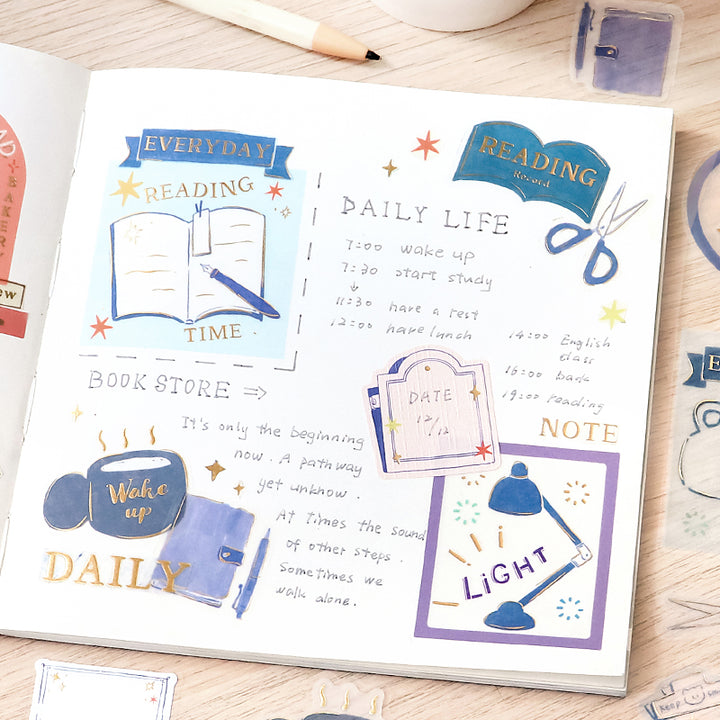 BGM Tracing Paper Seal: Holiday Shopping - Bookstore — detail view
