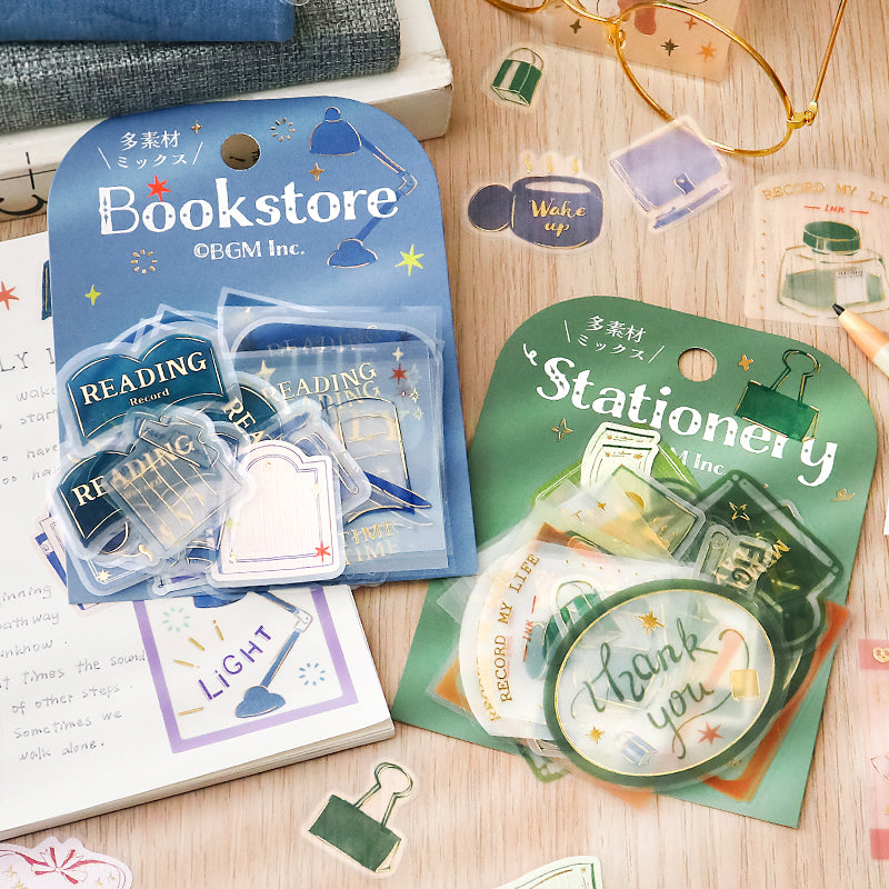 BGM Tracing Paper Seal: Holiday Shopping - Bookstore — in use