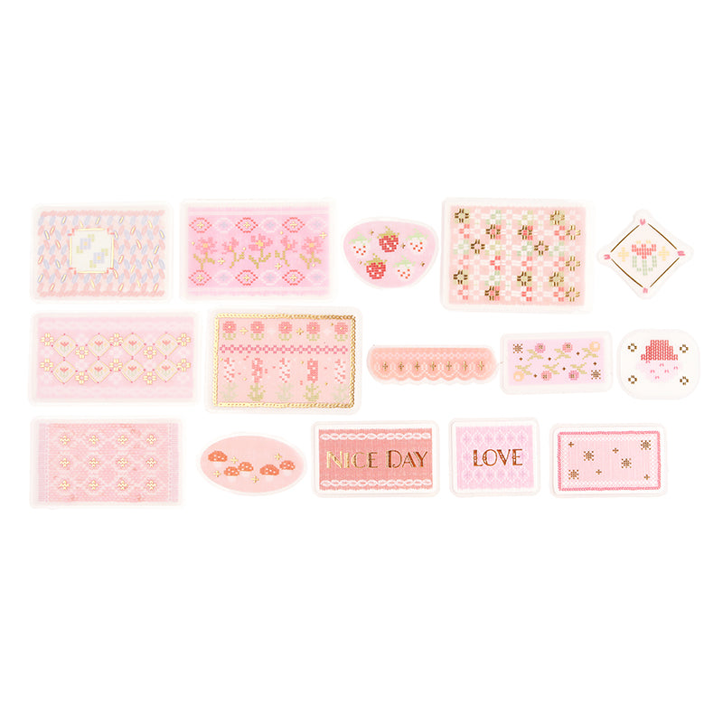 BGM Tracing Paper Seal: Nordic Knitting - Pink — front view