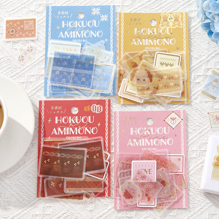 BGM Tracing Paper Seal: Nordic Knitting - Pink — in use
