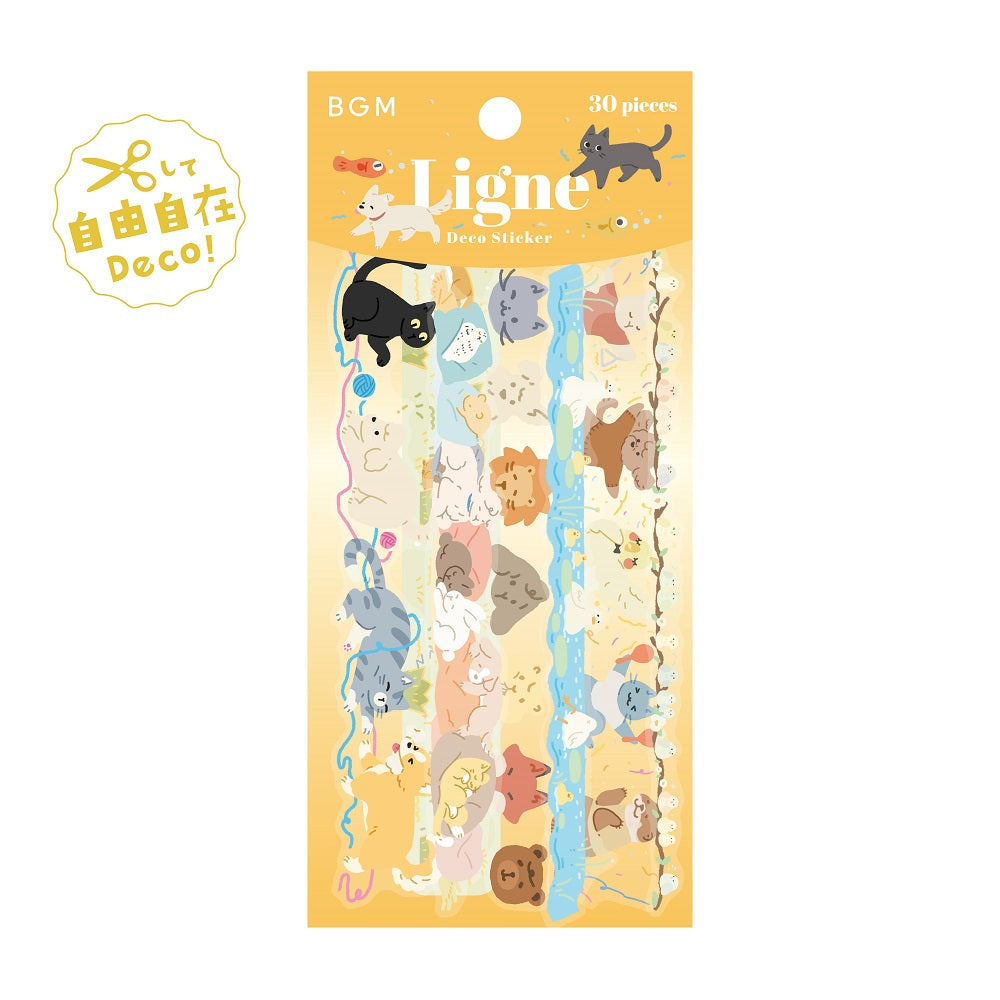 BGM Deco Sticker Ligne Seal: Ligne - Animal Friends — front view