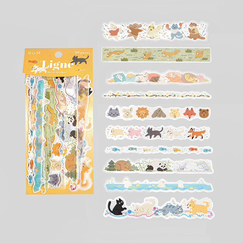 BGM Deco Sticker Ligne Seal: Ligne - Animal Friends — side view