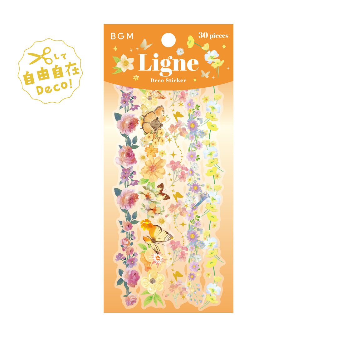 BGM Deco Sticker Ligne Seal: Ligne - Scent of Flowers — front view