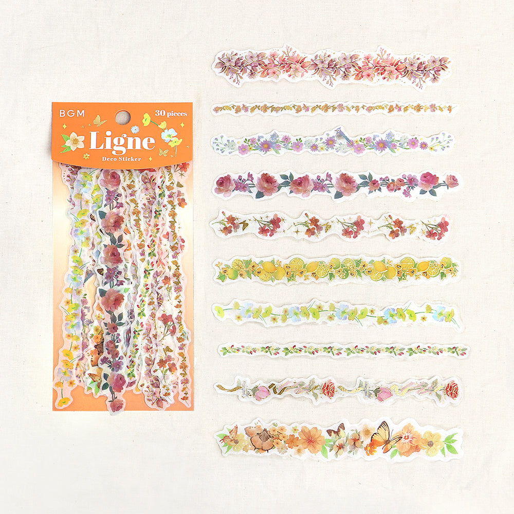 BGM Deco Sticker Ligne Seal: Ligne - Scent of Flowers — side view