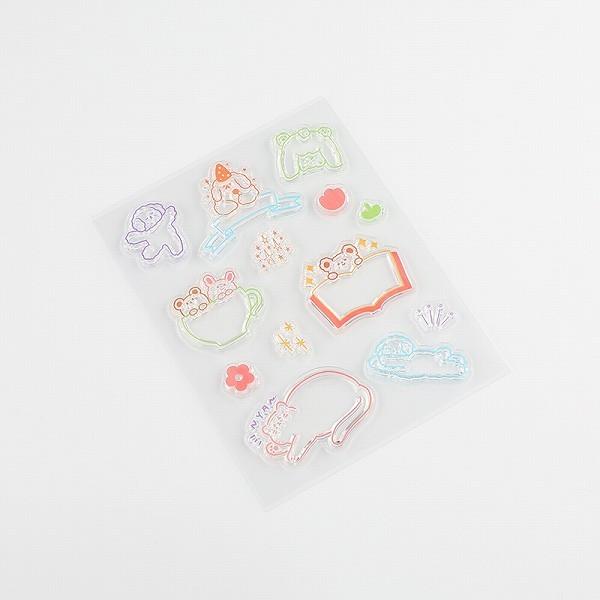 BGM Clear Stamp: Diary - Fluffy Land Animals — detail view