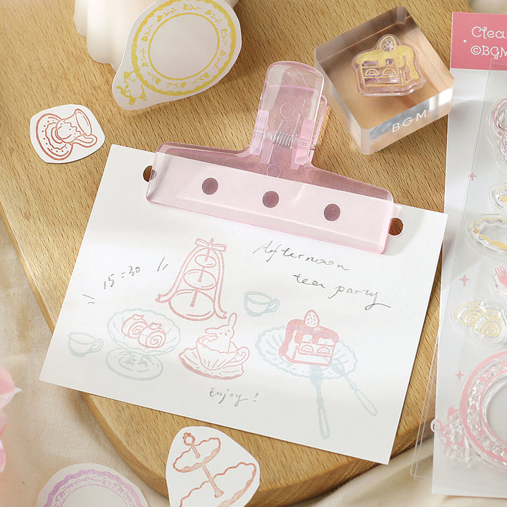 BGM Clear Stamp: Diary - Afternoon Tea Party — with packaging