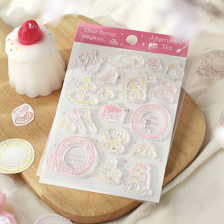 BGM Clear Stamp: Diary - Afternoon Tea Party — side view