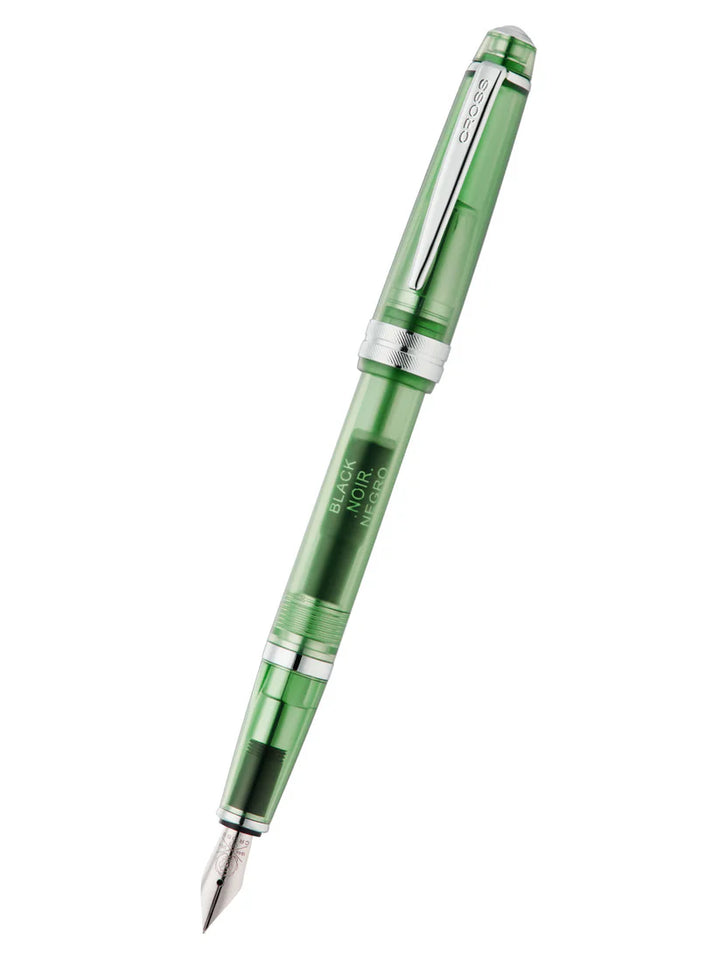 Cross Bailey Light™ Translucent Green Resin Extra-Fine Nib Fountain Pen — Cross fountain pen — precision nib writing instrument, at Cityluxe Singapore stationery store