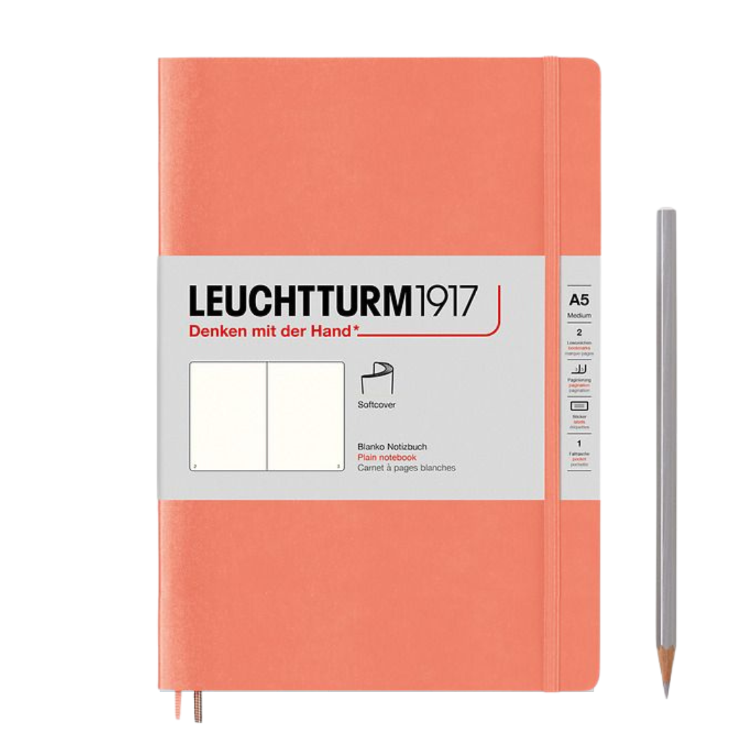 Leuchtturm1917 A5 Medium Softcover Notebook - Plain / Bellini — front cover