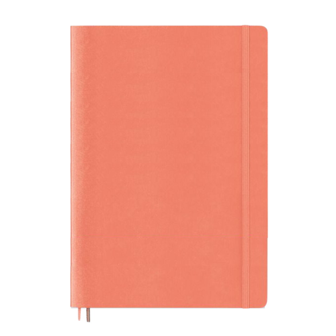 Leuchtturm1917 A5 Medium Softcover Notebook - Plain / Bellini — open spread