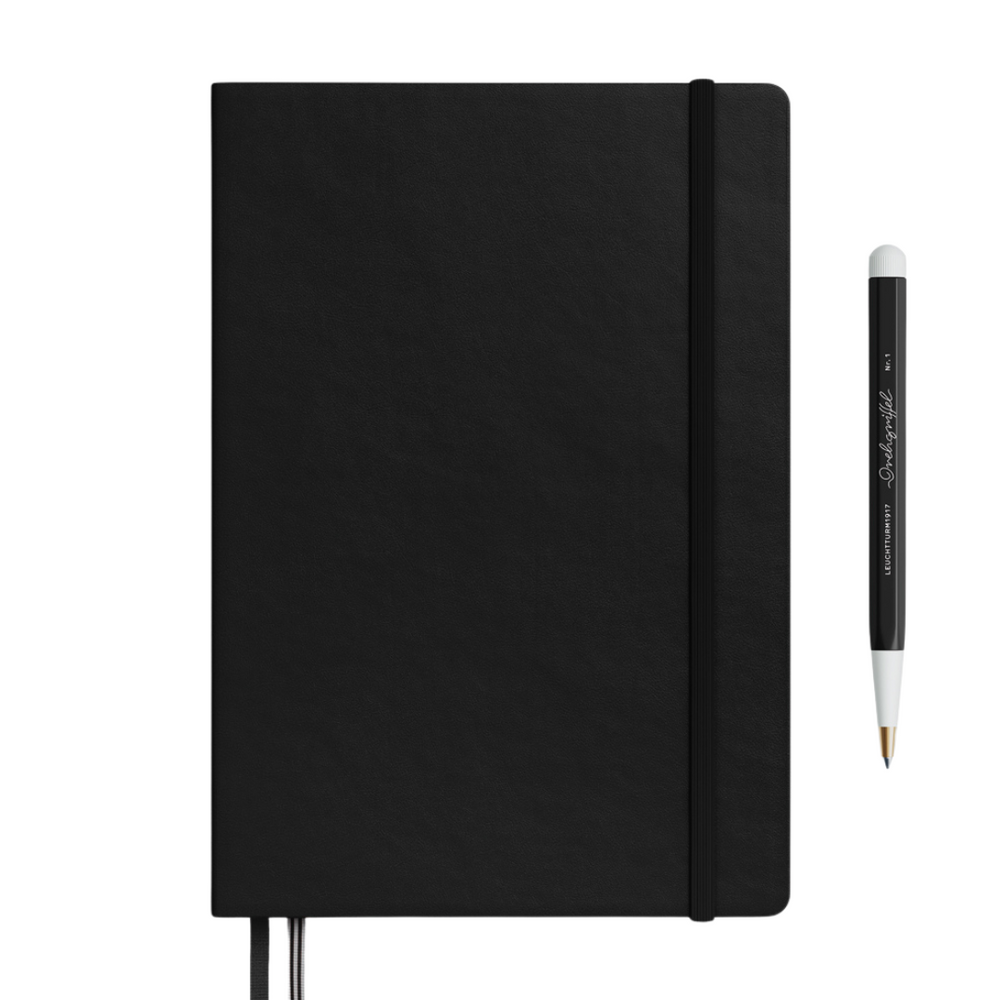 Leuchtturm1917 A5 Medium Hardcover Notebook (Thick, 411 Pages) in Dotted / Black — Leuchtturm1917 notebook — quality writing journal with premium paper, at Cityluxe Singapore stationery store
