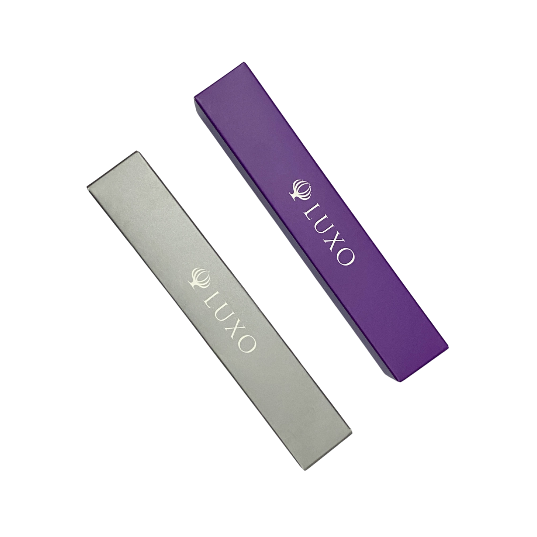 Luxo Rollerball Pen — uncapped with cap posted