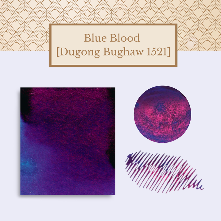 Vinta Inks 30ml Ink Bottle Blue Blood (Dugong Bughaw 1521) — Vinta Inks fountain pen ink — premium bottled ink for writing, at Cityluxe Singapore