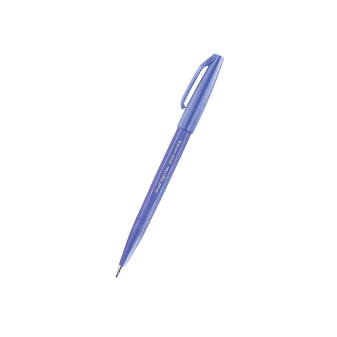 Pentel Touch Brush Sign Pen Blue Violet — Pentel brush pen — premium stationery and lifestyle, at Cityluxe Singapore