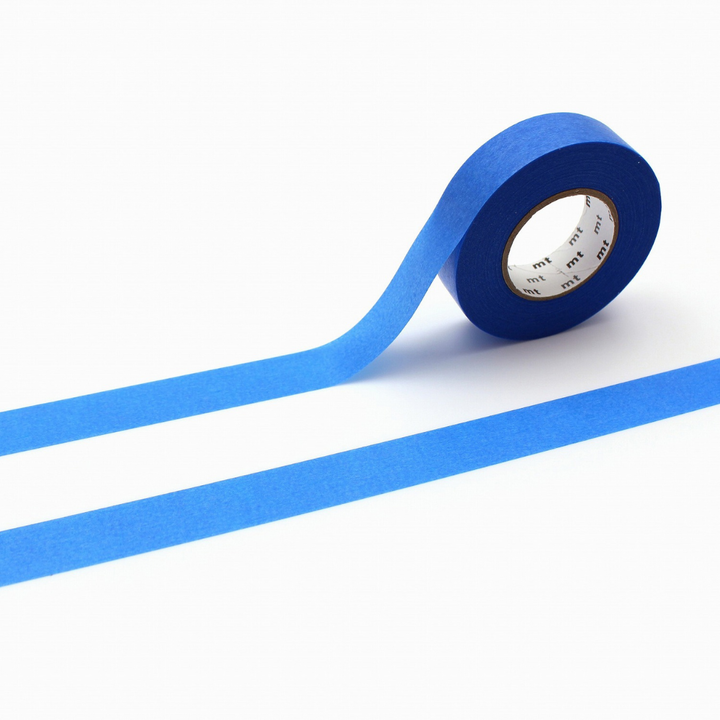 MT Ganshin Washi Tape - Blue — roll front
