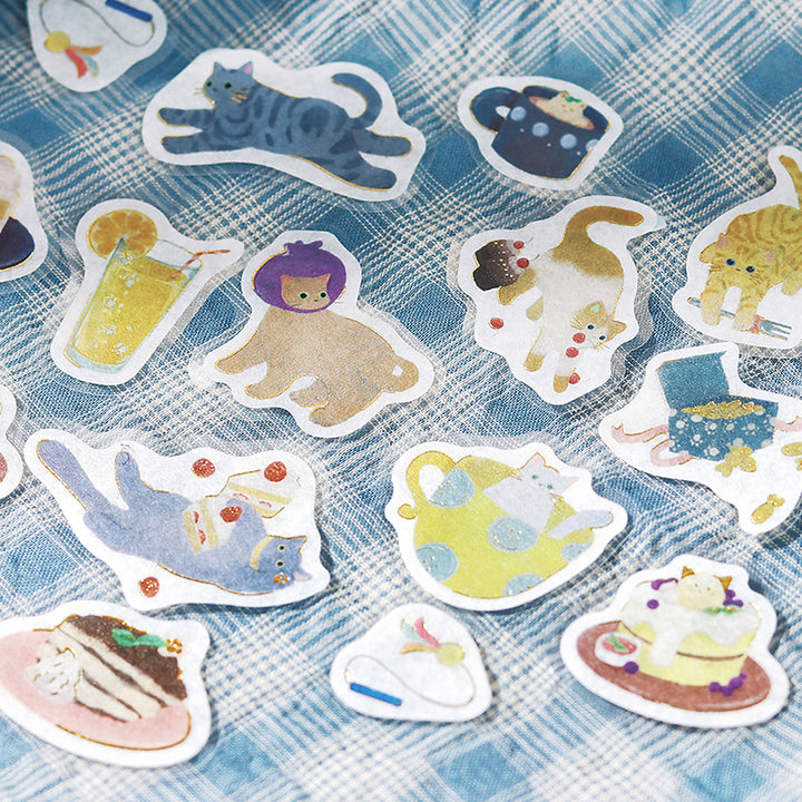 BGM Foil Stamping Flake Seal: Nyan Cafe - Blueberry — angle view