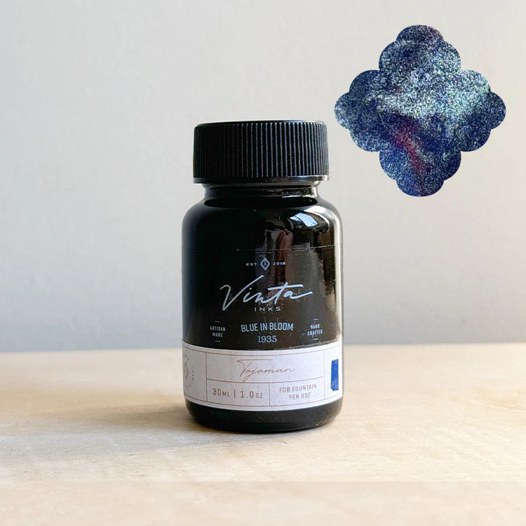 Vinta Inks 30ml Bottled Ink - Blue in Bloom [Tojoman 1935] — size reference