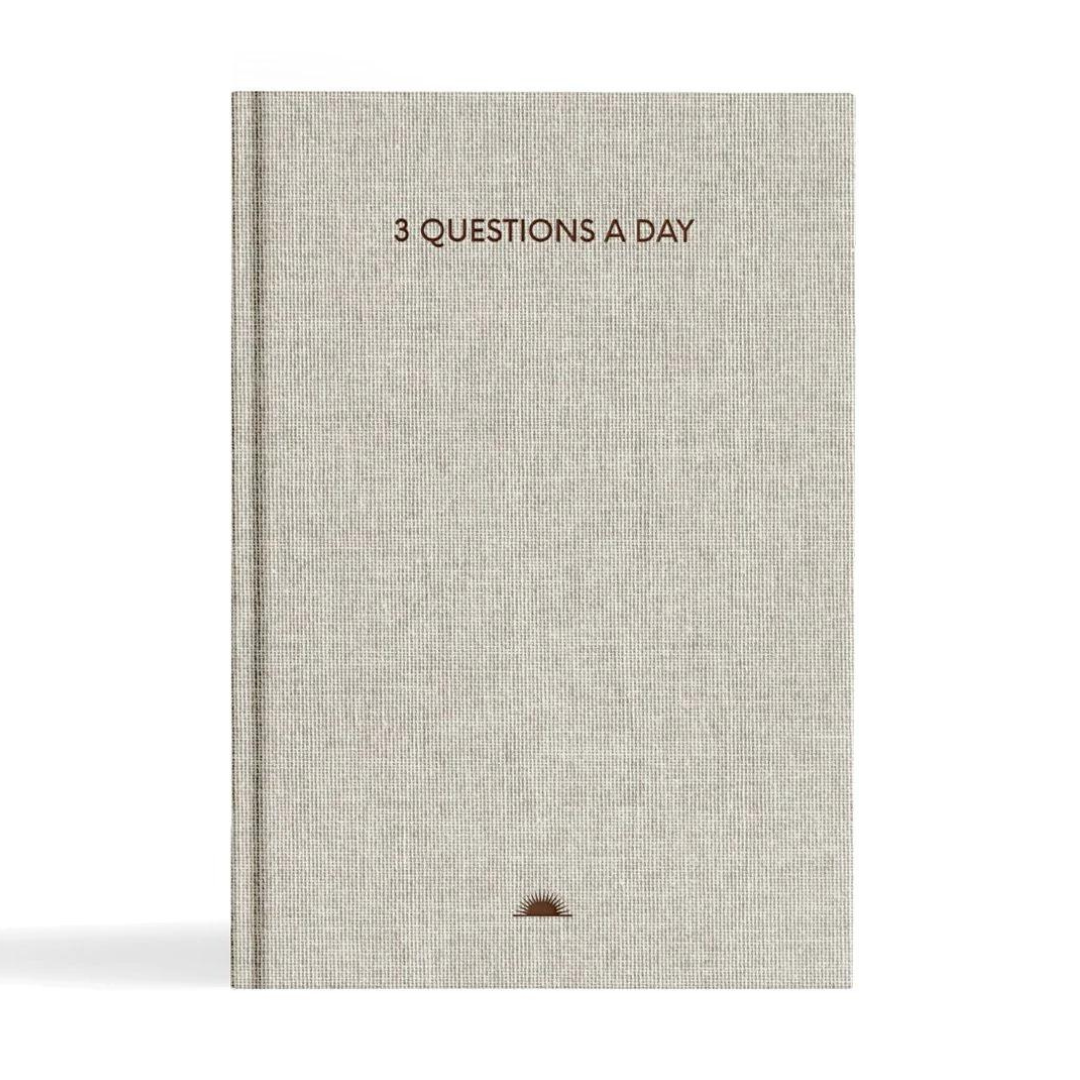 Chai Sunrise 3 Questions a Day Journal - Brown — front cover