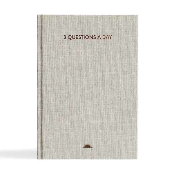 Chai Sunrise 3 Questions a Day Journal - Brown — front cover