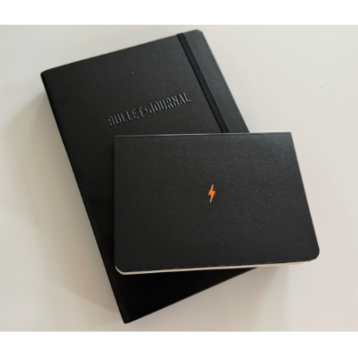 Leuchtturm1917 Bullet Journal Pocket A6 Softcover Notebook - Dotted / Black — spine view