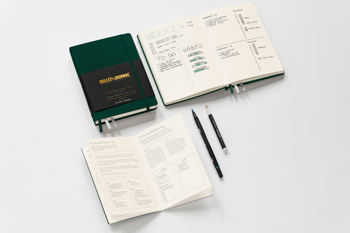 Leuchtturm1917 Bullet Journal Edition 2 A5 Medium Hardcover Notebook - Dotted / Green23 — ruling detail