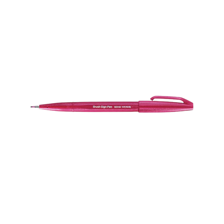 Pentel Touch Brush Sign Pen Burgundy — Pentel brush pen — premium stationery and lifestyle, at Cityluxe Singapore