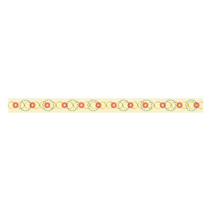 MT 1P Kamoi Retro Design Washi Tape - Button — applied on surface