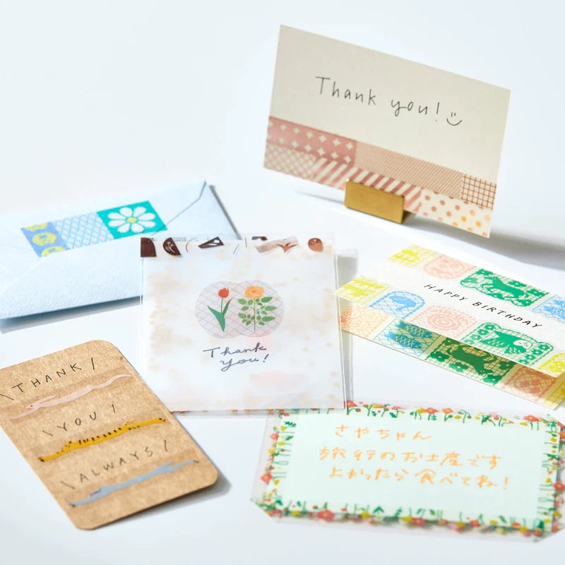 KITTA Soda Transparent Masking Tape (Sticker Type) - Zoo — flat lay