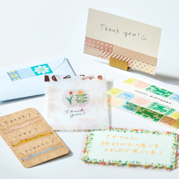 KITTA Soda Transparent Masking Tape (Sticker Type) - Zoo — flat lay