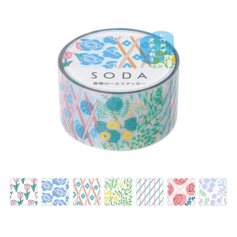 KITTA Soda Transparent Masking Tape (Sticker Type) - Kitte — roll front