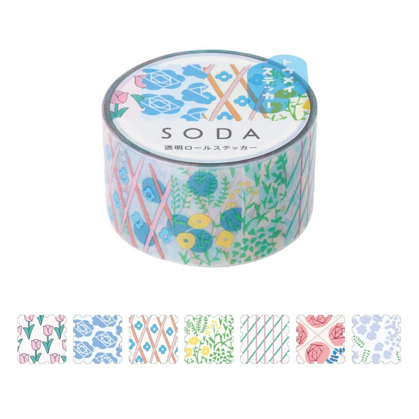 KITTA Soda Transparent Masking Tape (Sticker Type) - Kitte — roll front