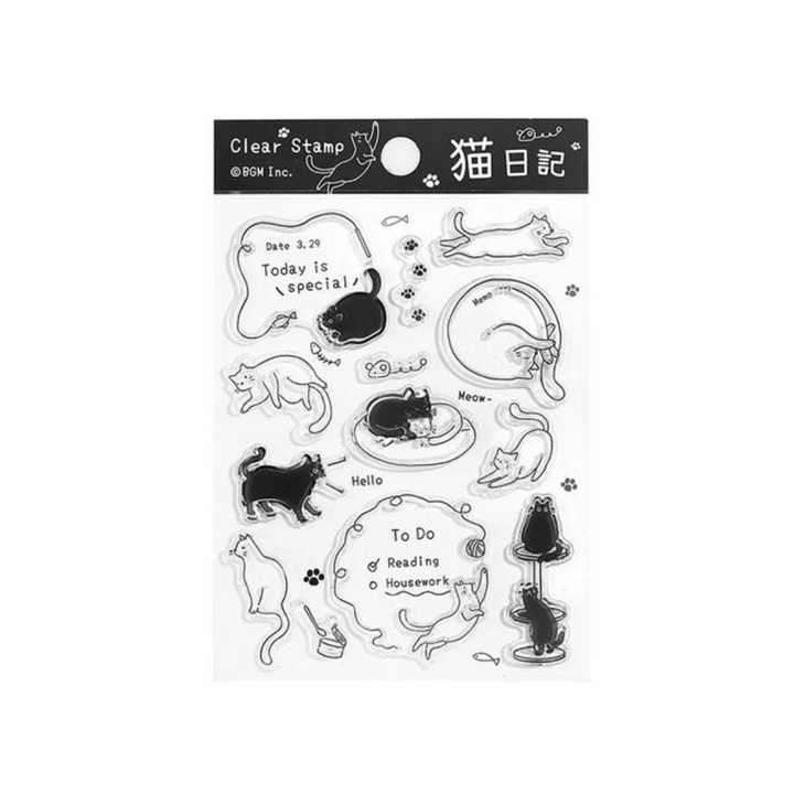 BGM Clear Stamp: Diary - Cat Diary — side view