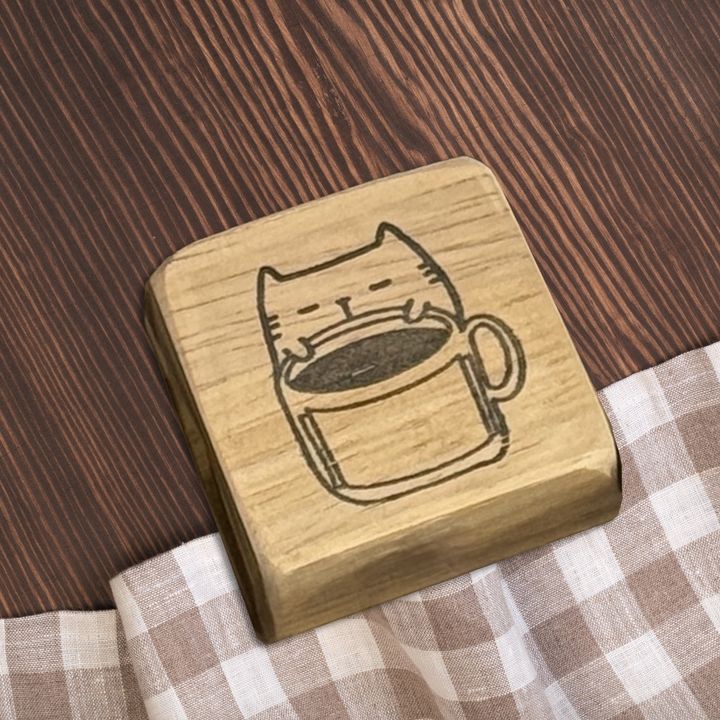 Catdoo Rubber Stamp - Coffee Label — front view