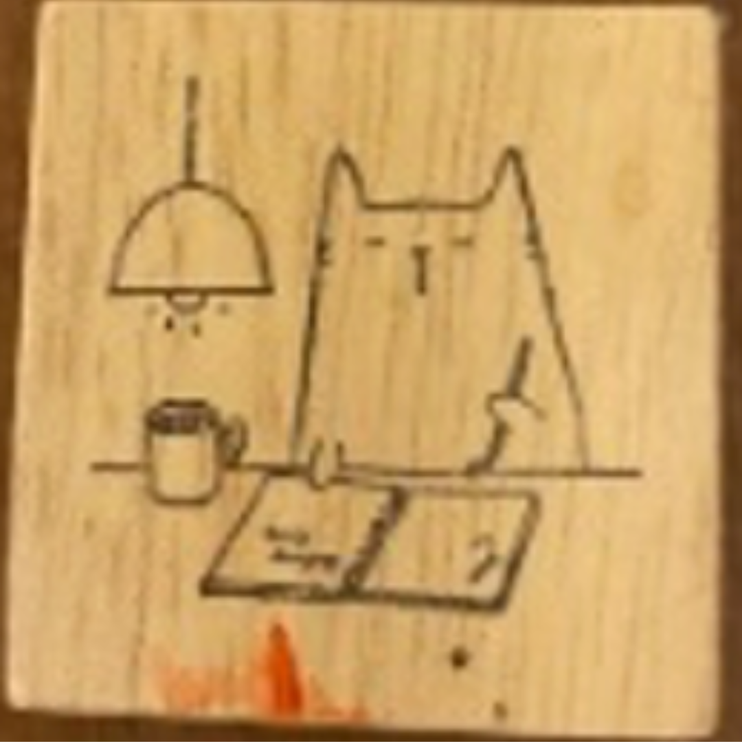 Catdoo Rubber Stamp - Midnight Catligraphy — side view
