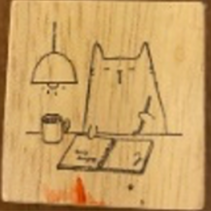 Catdoo Rubber Stamp - Midnight Catligraphy — side view