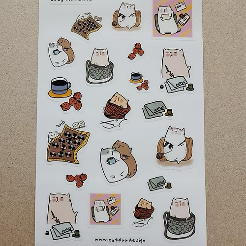 Catdoo Sticker - Cozy Moments — front view