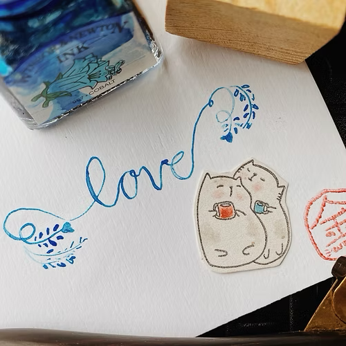 Catdoo Rubber Stamp - Loving Cuppa — detail view