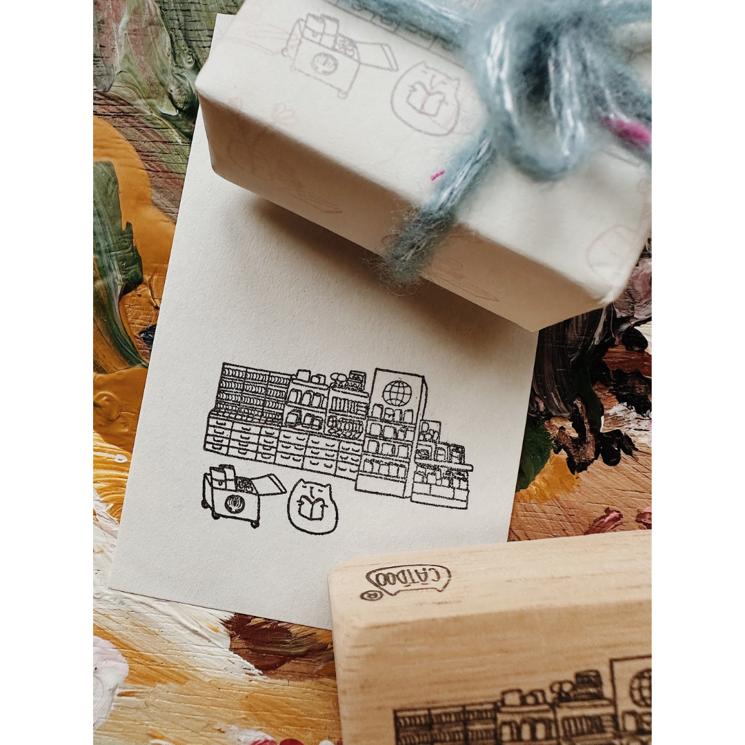 Catdoo x Cityluxe Stamps - Cat in Cityluxe — detail view