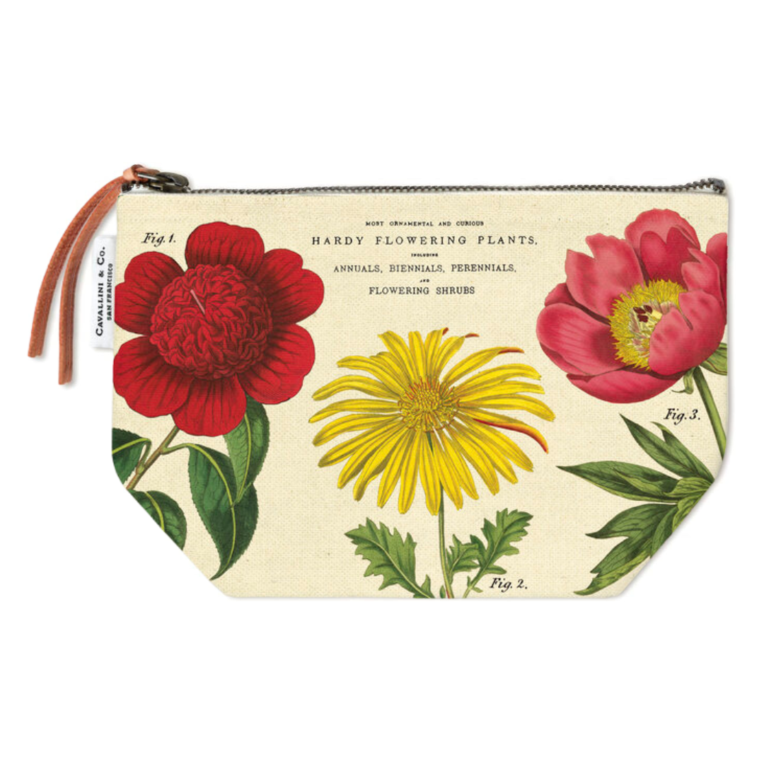 Cavallini Vintage Pouch in Botanica — Cavallini carrying pouch — stationery storage and organisation, at Cityluxe Singapore