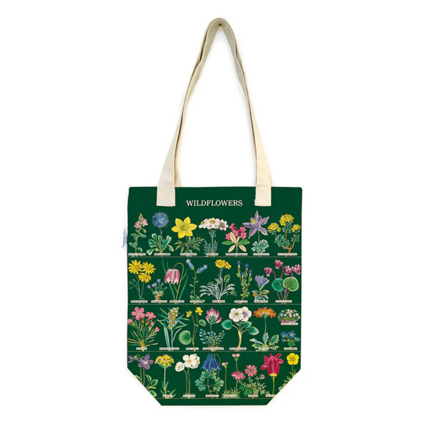 Cavallini Vintage Tote Bag in Wildflowers 2 — Cavallini carrying pouch — stationery storage and organisation, at Cityluxe Singapore