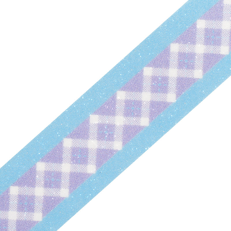 BGM Kira Fuwa Sugar Masking Tape - Check Lavender — pattern detail