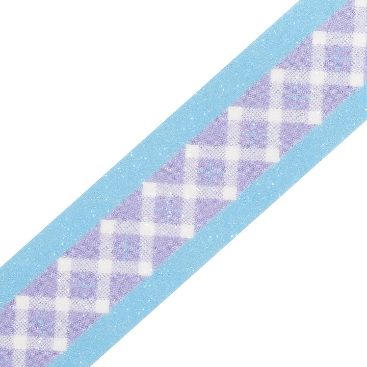 BGM Kira Fuwa Sugar Masking Tape - Check Lavender — pattern detail
