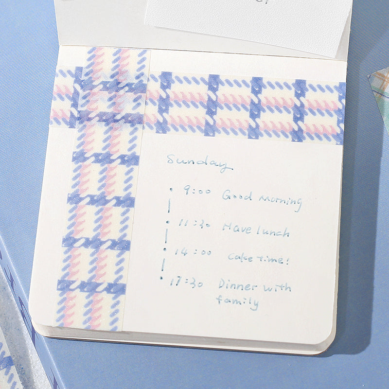 BGM Kira Fuwa Sugar Masking Tape - Check Yogurt — roll side