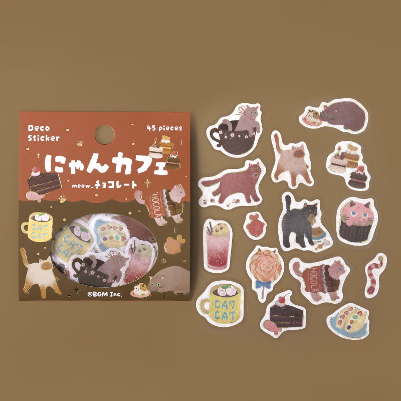 BGM Foil Stamping Flake Seal: Nyan Cafe - Chocolate — in use