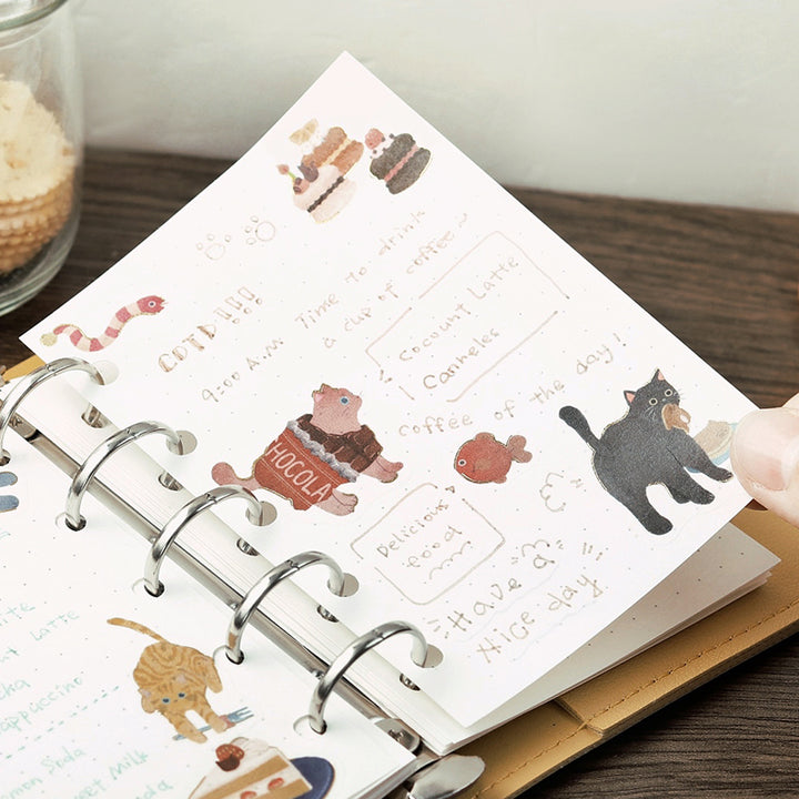 BGM Foil Stamping Flake Seal: Nyan Cafe - Chocolate — with packaging