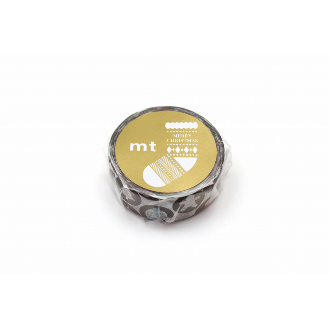 MT Tape Washi Tape - Christmas Motif Dot — applied on surface