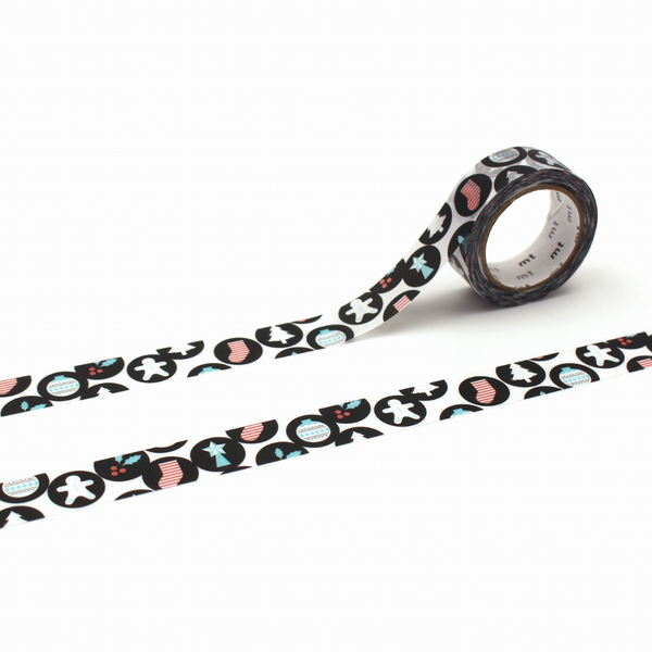 MT Tape Washi Tape - Christmas Motif Dot — roll front