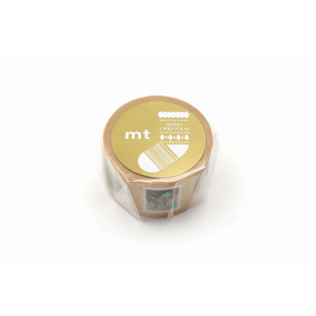 MT Tape Washi Tape - Christmas Sticker — applied on surface