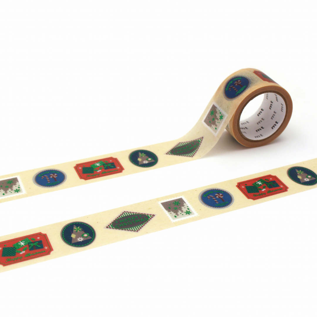MT Tape Washi Tape - Christmas Sticker — roll front